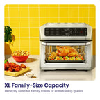 Chefman 12-in-1 Air Fryer Oven Combo With Probe Thermometer, 20 Qt - RJ50-SST2-PB