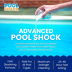 POOL SHARK Calcium Hypochlorite Pool Shock Chlorine Granules, 68%, 50 lbs - CH50