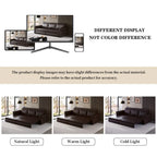 52in 3-Blade Ceiling Fan With Lights, Remote Control, 6 Speeds, Matte Black and Black Walnut