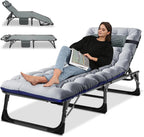 Slsy 5-Position Adjustable Folding Lounge Chair And Cot - 75.2" x 25.6" x 11.8"