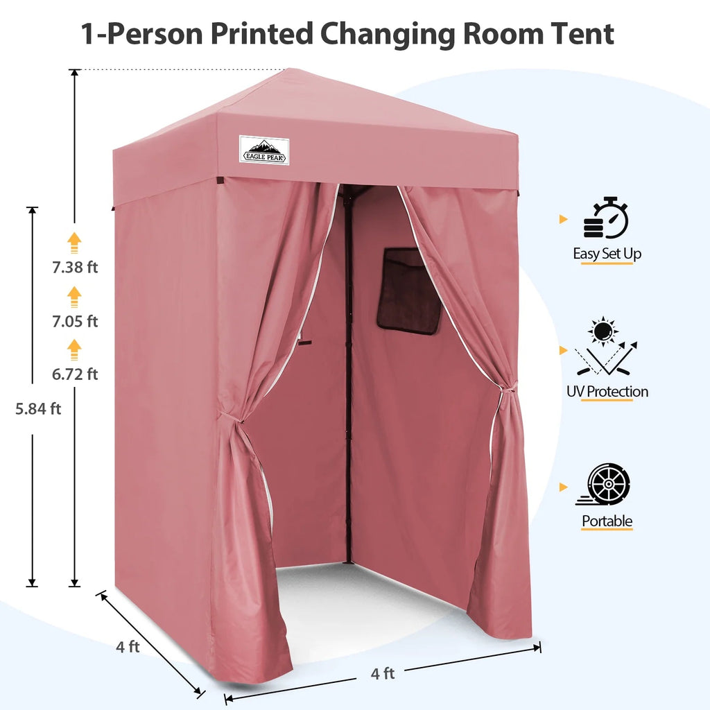 EAGLE PEAK Ultra Compact 4 ft x 4 ft Pop-Up Changing Room Canopy - Flex
