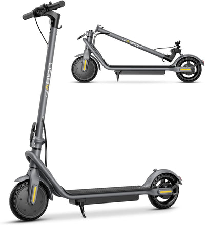 Jasion Electric Kick Scooter, 500W Peak, Up To 15.5 MPH, 19 Miles, Grey - JS2