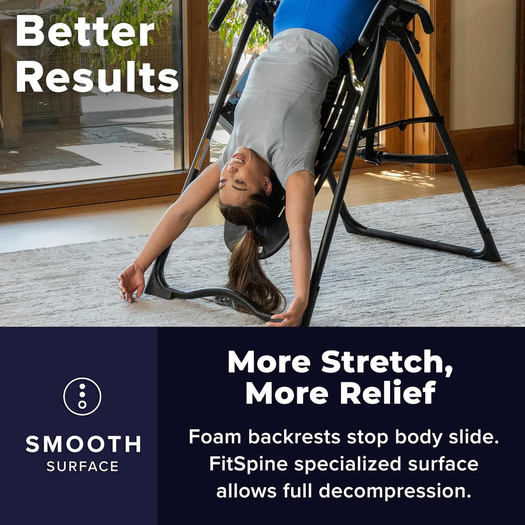 TEETER Inversion Table With Heat And Vibration Cushion, Black - EP-560 Ltd.