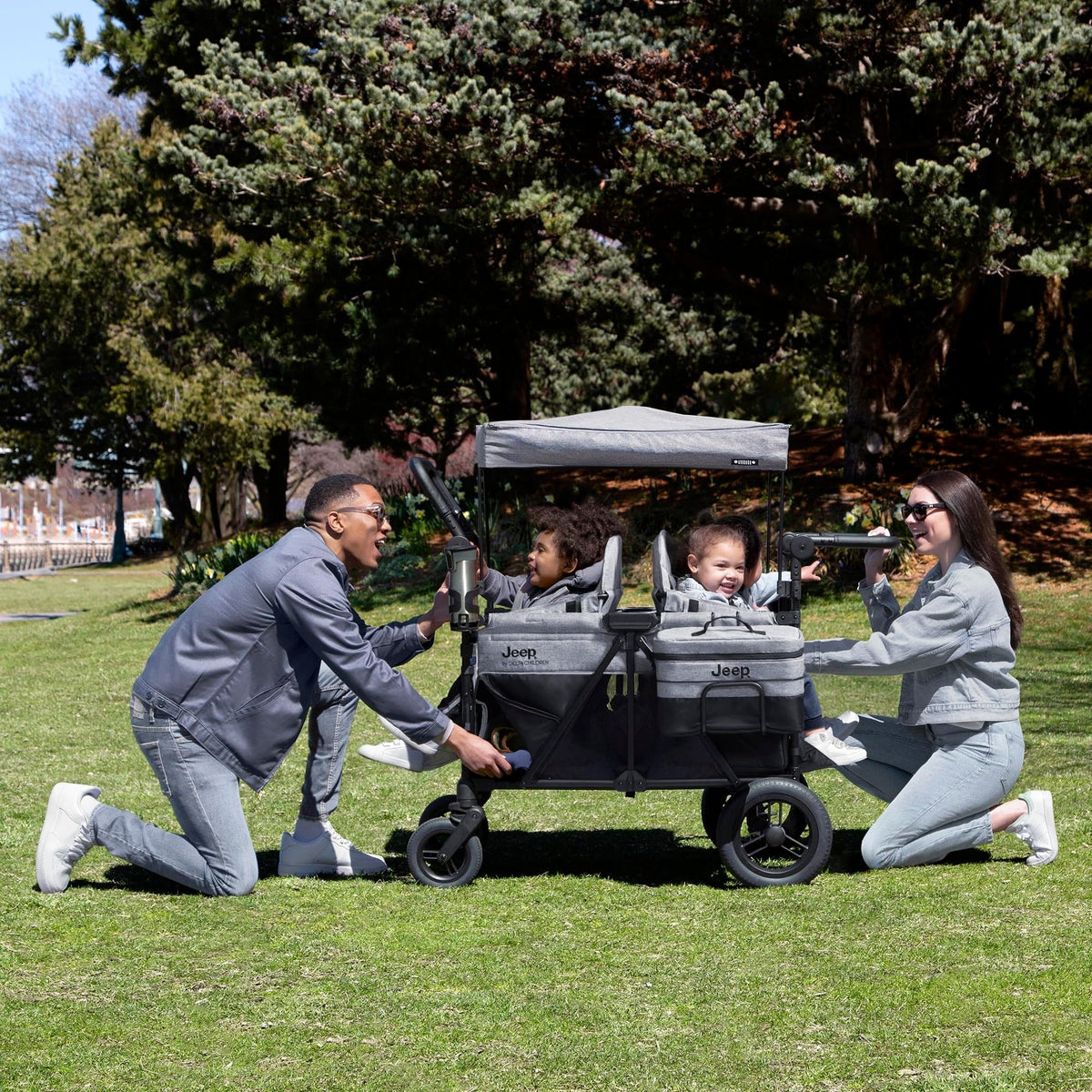 Delta Children Jeep Wrangler Deluxe 4 Seater Stroller Wagon