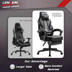 Waleaf Gaming Chair With Lumbar Massage And Footrest