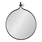 Modern Round Wall Mirror With Decorative Metal Frame