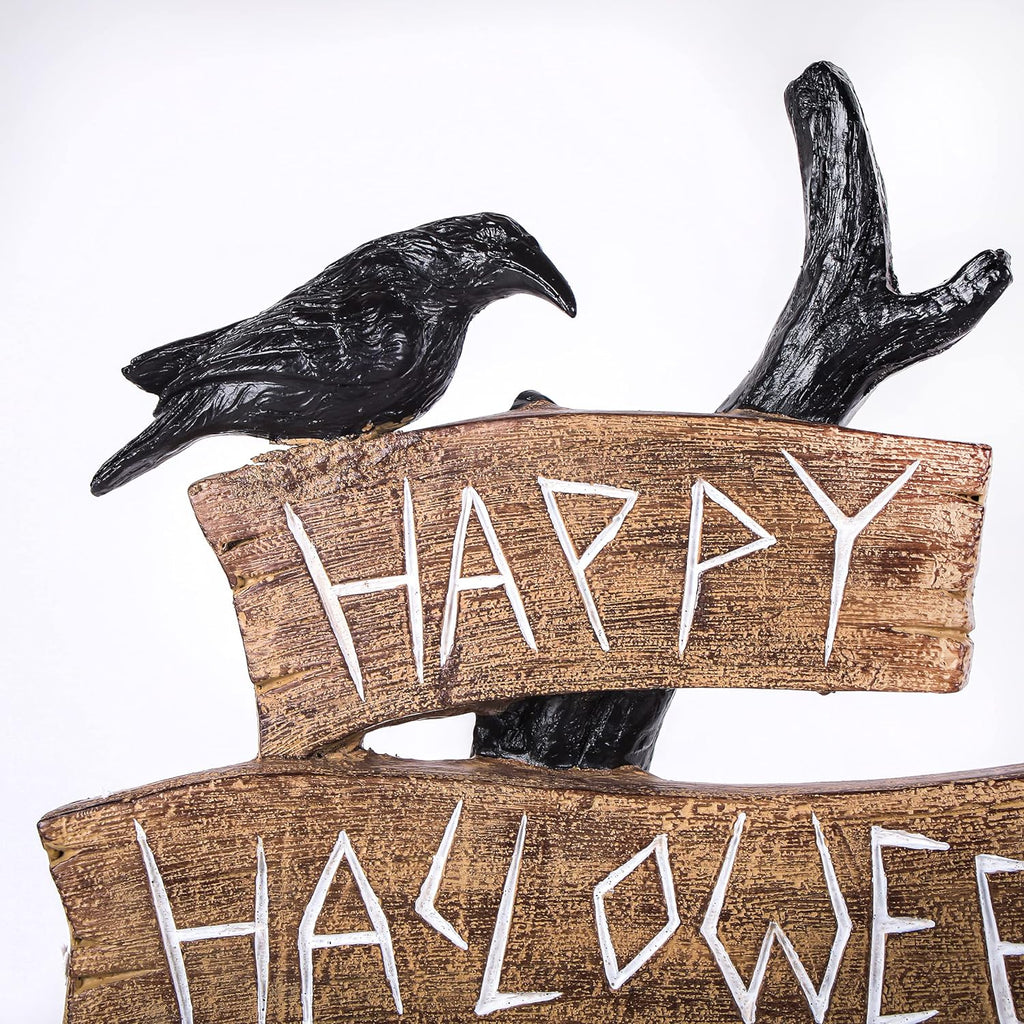 National Tree Company Happy Halloween Tree Table Decoration, Black, 32 Inches - HH75-193197ZBK1