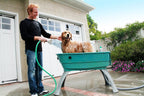 Booster Bath Large Elevated Pet Bathing Tub With Teal Steps Combo - 45 in x 21.25 in x 15 in