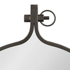 Modern Round Wall Mirror With Decorative Metal Frame