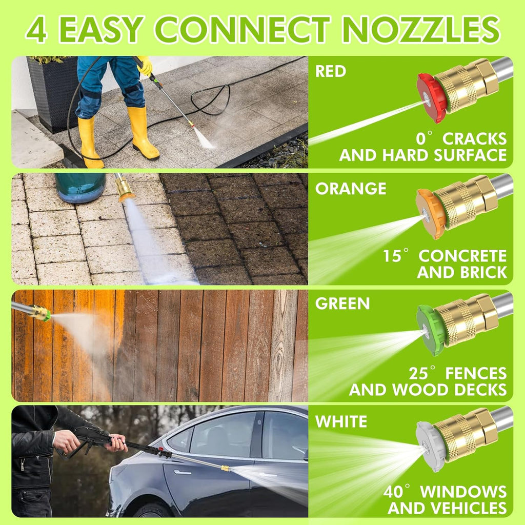 Electric Pressure Washer, 2400 Pounds/Square Inch, 2.4 Gallons/Minute, Green