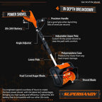 SuperHandy Cordless Snow Thrower Shovel - 20V 2Ah