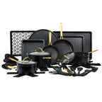 Thyme & Table 32-Piece Non-Stick Cookware & Bakeware Set - Black