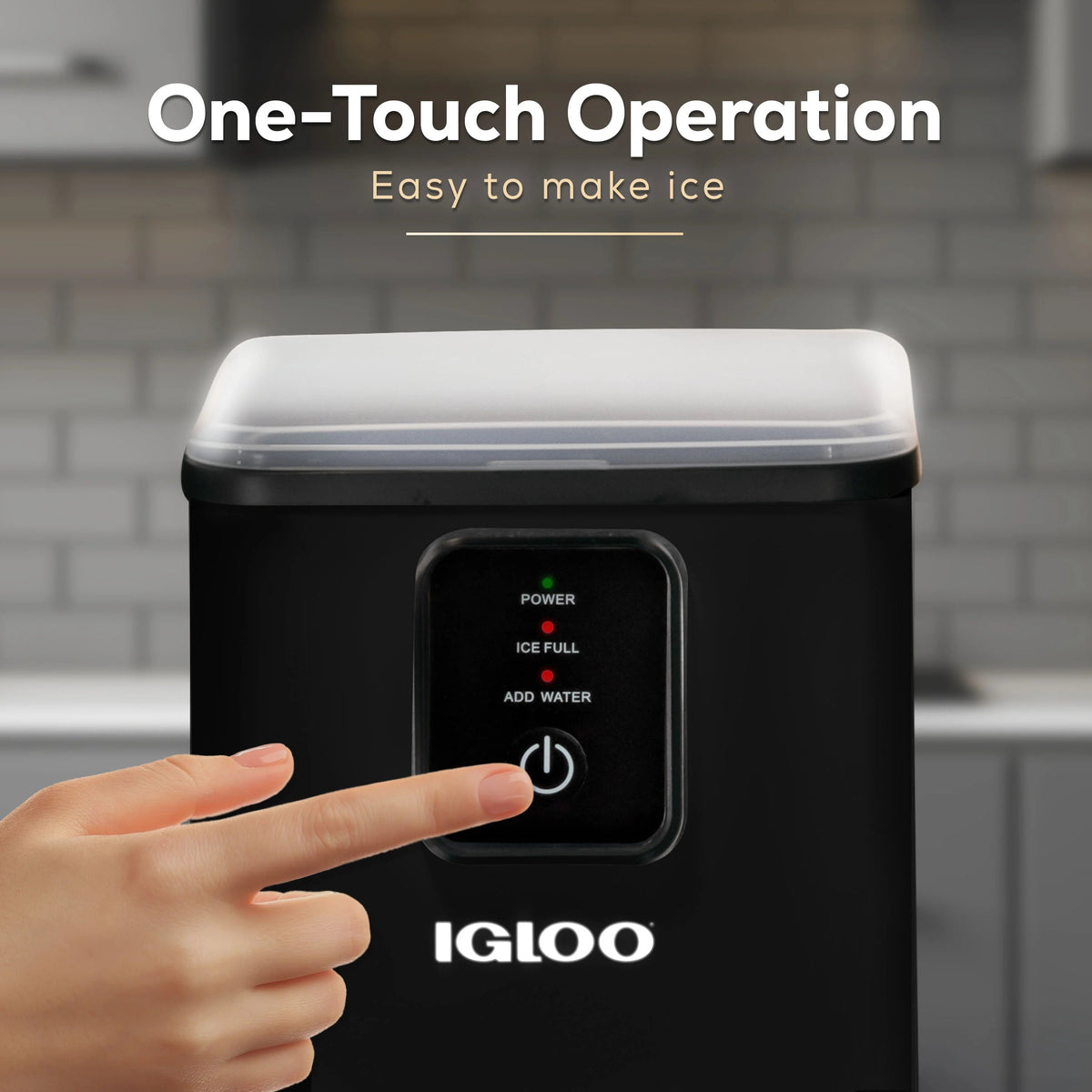 Igloo Self-Cleaning Countertop Ice Maker, 26 lbs. Per Day, 8 Pieces Every 7-8 Minutes, Aqua
