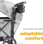 Foldable Stroller Wagon for Kids and Babies, 4 Seats, 214 lbs Capacity - Caravan Quad