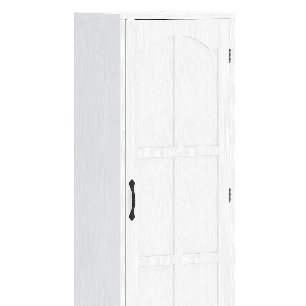 Uforic Ironing Board Storage Cabinet With Foldable Board, Support Leg, White