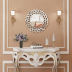 Round Spiral Sunburst Decorative Wall Mirror
