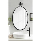 Modern Round Wall Mirror With Decorative Metal Frame