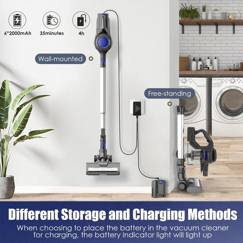 MOOSOO 4-in-1 Cordless Stick Vacuum Cleaner, 1.3L, 120W - XL-618A
