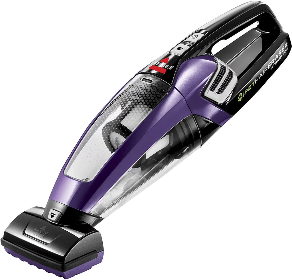 BISSELL Pet Hair Eraser Lithium Ion Cordless Hand Vacuum, Purple, 14V, 0.7 Litres - 2390A