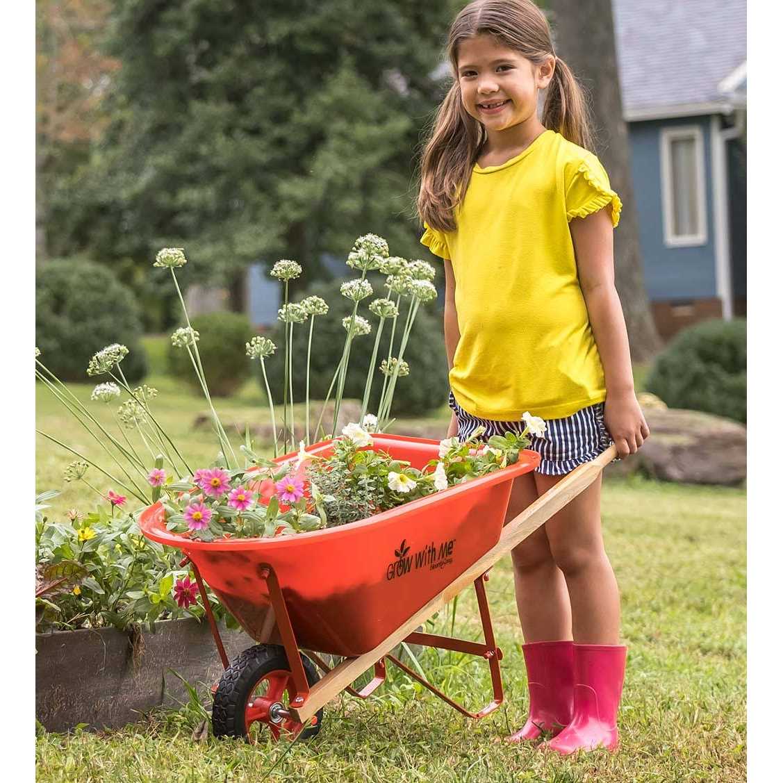 HearthSong Grow With Me Child's Wheelbarrow - 33in L x 17in W