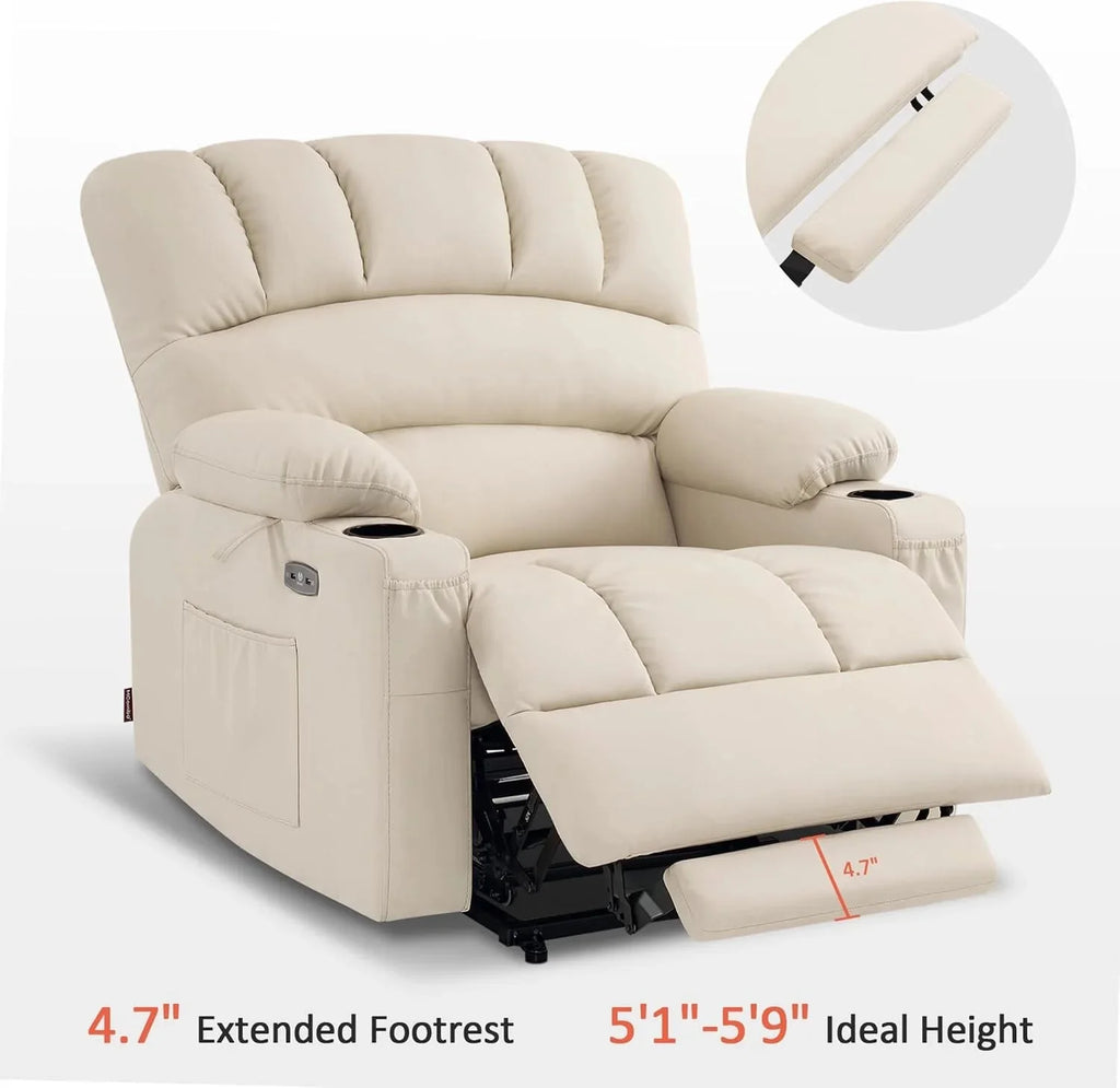 Heated Lift Recliner for Seniors with USB and Cup Holders