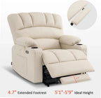 Heated Lift Recliner for Seniors with USB and Cup Holders