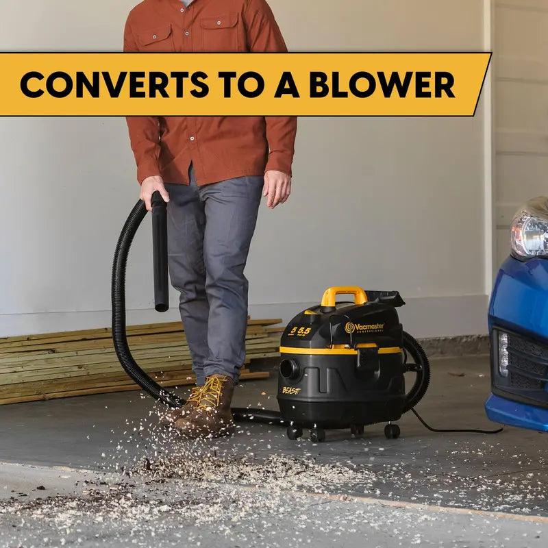 Vacmaster 5-Gallon 5.5 Peak HP Wet/Dry Vacuum With 9 Accessories