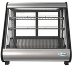 KoolMore 35 inch NSF Commercial Countertop Refrigerator Display Case, 5.6 Cu. Ft., Black And Stainless Steel - CDC-5C-BK