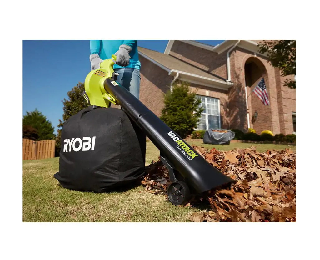 RYOBI Cordless Leaf Vacuum/Mulcher 40V with (2) 5.0 Ah Batteries and (1) Charger - RY40451-2B