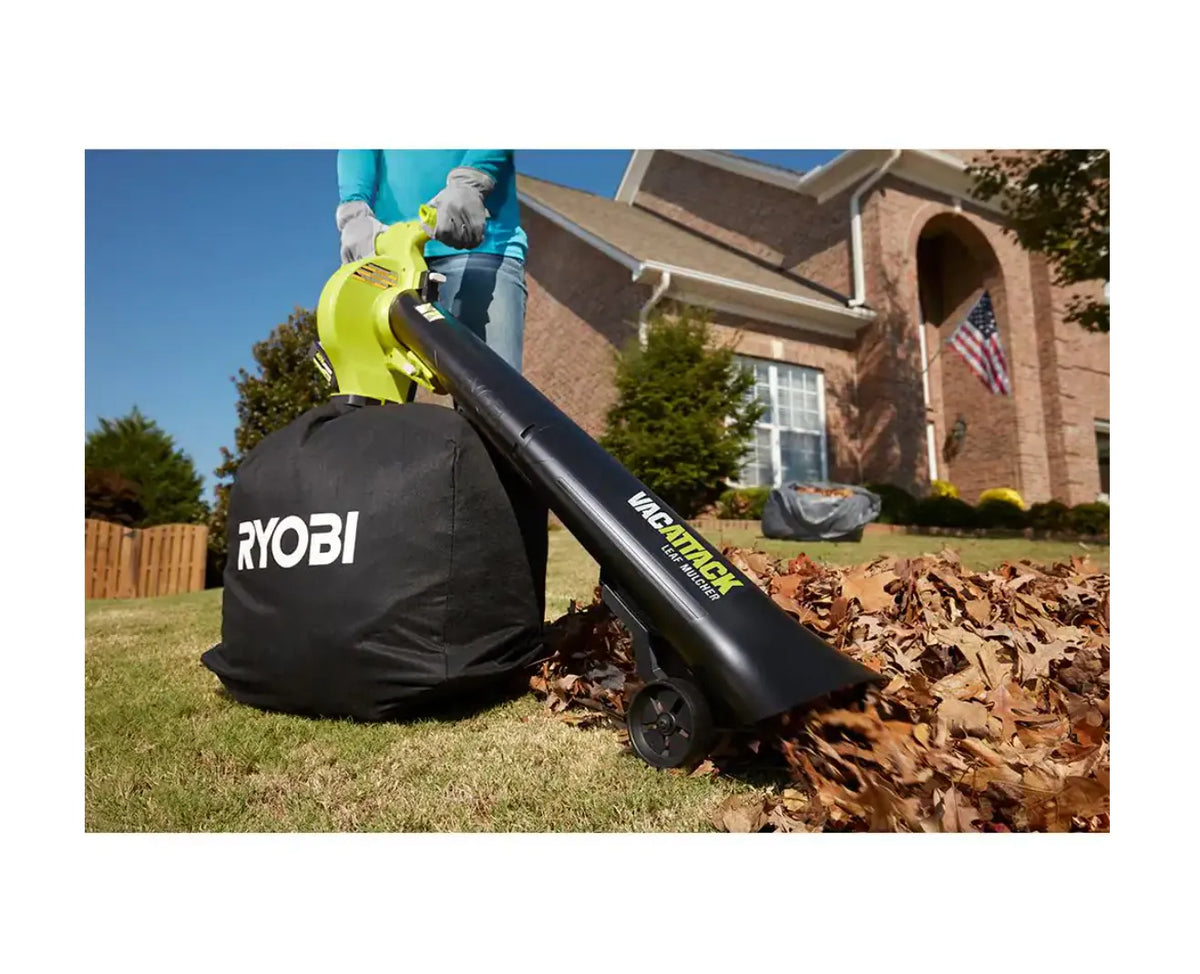 RYOBI Cordless Leaf Vacuum/Mulcher 40V with (2) 5.0 Ah Batteries and (1) Charger - RY40451-2B