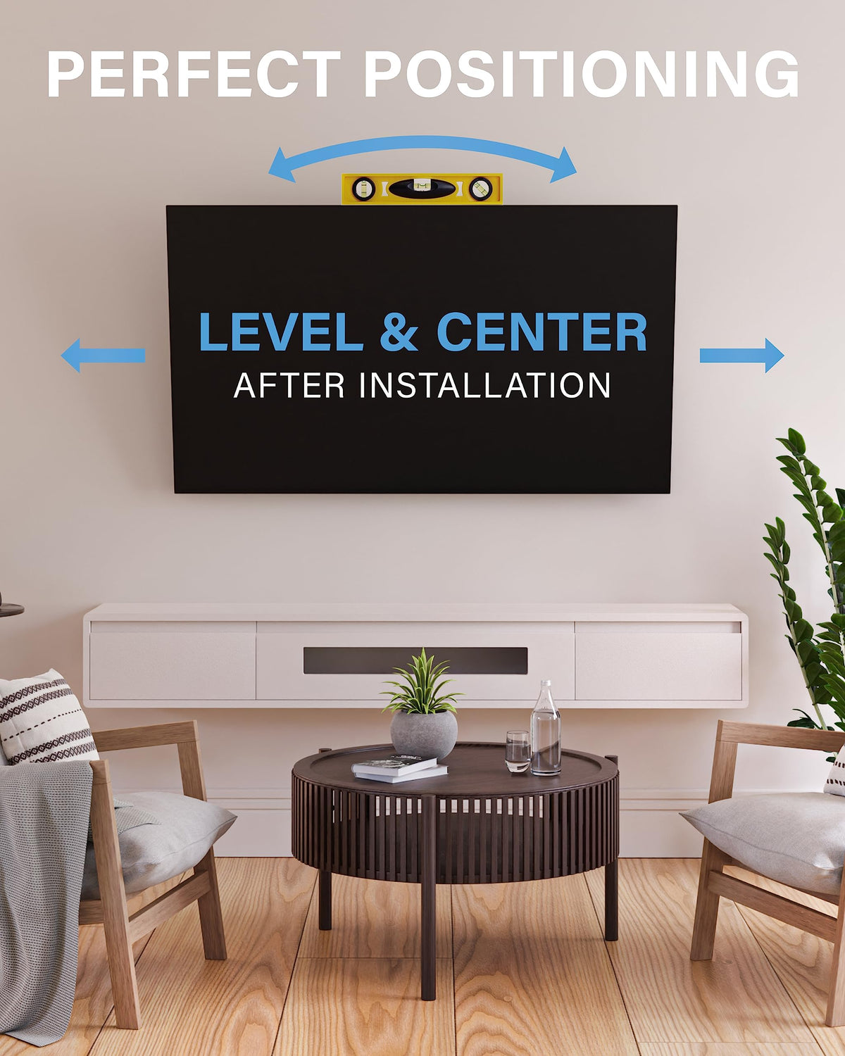 Tilting TV Wall Mount For 46 To 90 Inch Flat-Screen TVs, VESA 200x100 To 690x415