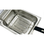 1600W Electric Deep Fryer, Stainless Steel, 6L, 110V - Commercial Single-Chamber