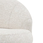 Hillsdale Boulder Upholstered Swivel Storage Chair, Ash White