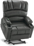 Heated Lift Recliner for Seniors with USB and Cup Holders