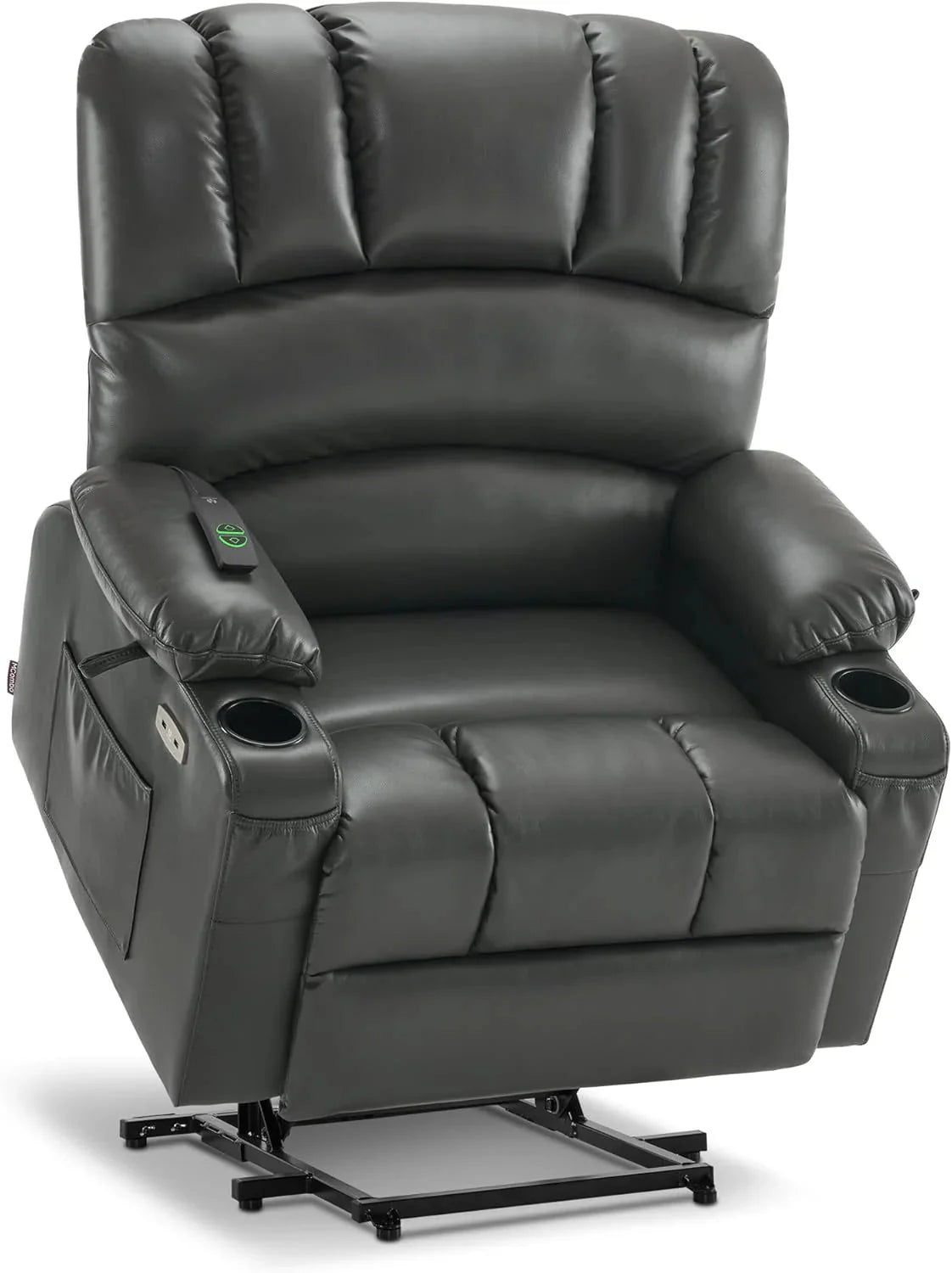 Heated Lift Recliner for Seniors with USB and Cup Holders