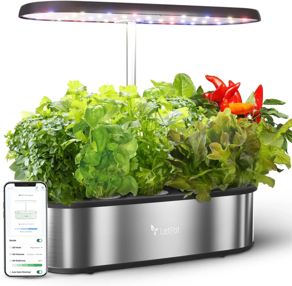 LetPot Smart Hydroponic Growing System, 12 Pods Indoor Herb Garden Kit - LPH-SE