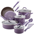 Rachael Ray Cucina Nonstick Cookware Set, 12 Piece, Lavender Purple