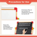 Kids Wooden Art Easel With Chalkboard, Magnetic Whiteboard And Paper Roll - 3-In-1