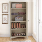 Tall Freestanding Storage Cabinet With Doors And 5 Shelves