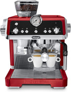 De'Longhi La Specialista Espresso Machine, Sensor Grinder, Dual Heating, Stainless Steel, Red - EC9335R