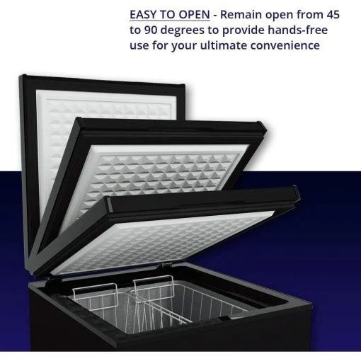 Northair Chest Freezer, 3.5 Cu Ft, 2 Removable Baskets, Black