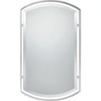 Bailey Street Symmetrical Arches Wall Mirror With Beveled Edge, Floating Frame, 21 Inches W X 35 Inches H - Brushed Nickel Finish