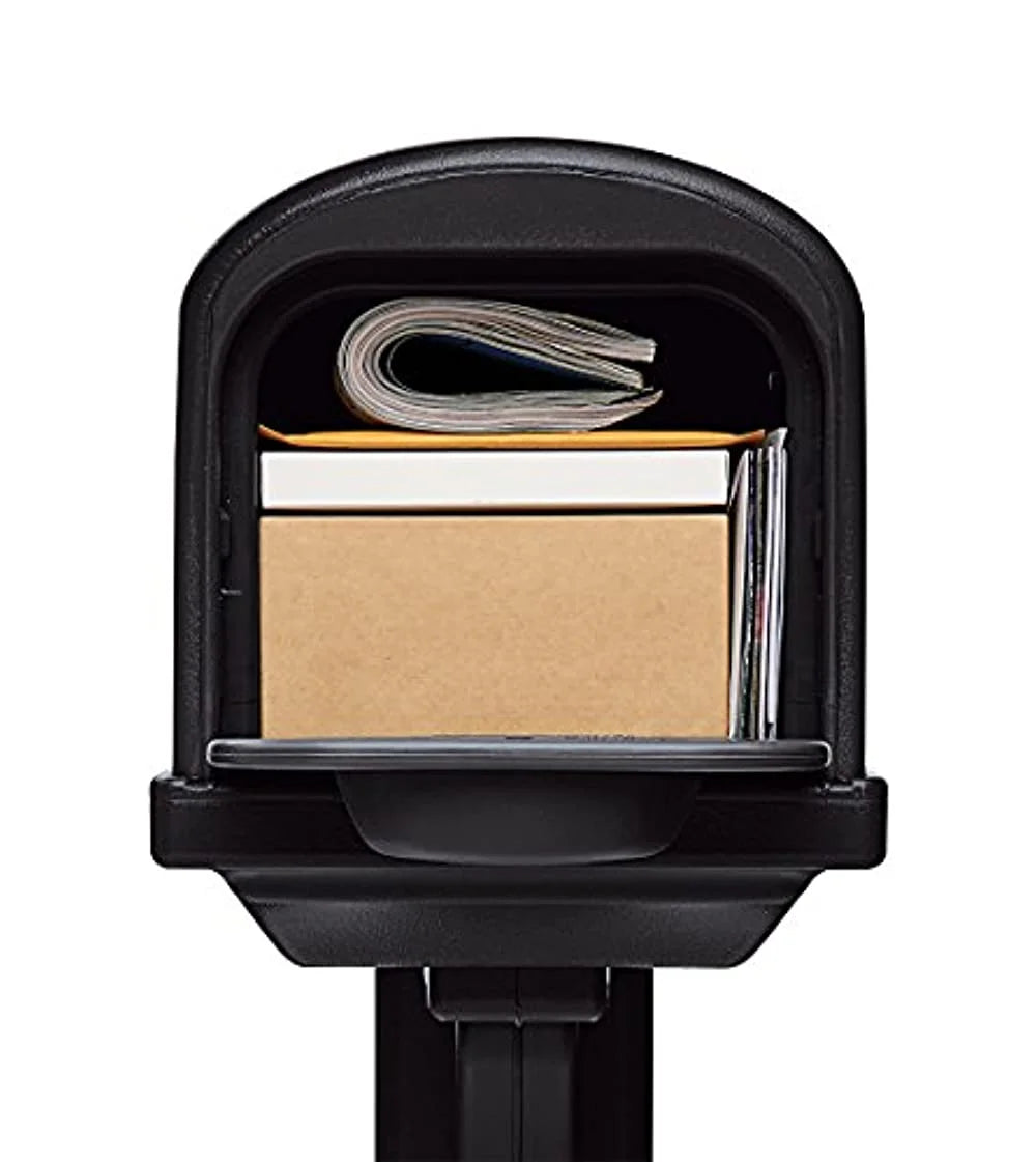 Rubbermaid Mailbox And Post Combo 49.88in X 10.13in X 20.75in Polyethylene Black
