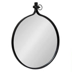 Modern Round Wall Mirror With Decorative Metal Frame