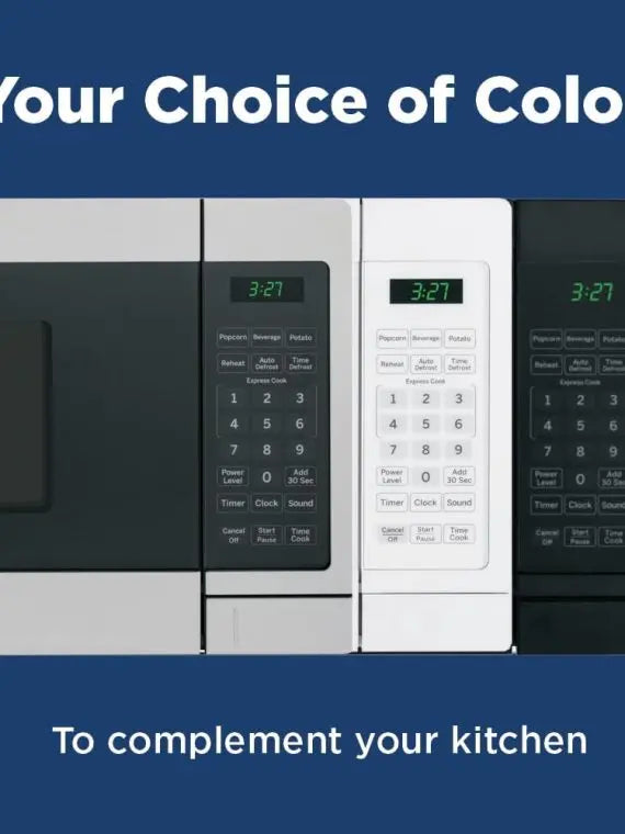 GE Countertop Microwave Oven, 0.7 Cu Ft, White - JEM3072DHWW