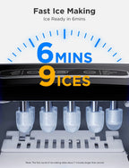 GoveeLife Smart Countertop Ice Maker, 2 L, 26 lbs Per 24 Hours, Two Ice Sizes
