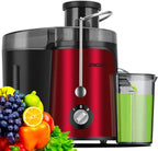 ZNOAV Centrifugal Juicer Machine, 600W, 3.5 in Wide Chute, 3 Speeds, Gray