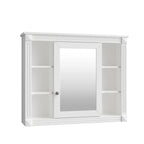 36'' Bathroom Vanity Set With Ceramic Sink Top, Mirror Cabinet, 2 Doors And 2 Drawers - Gray