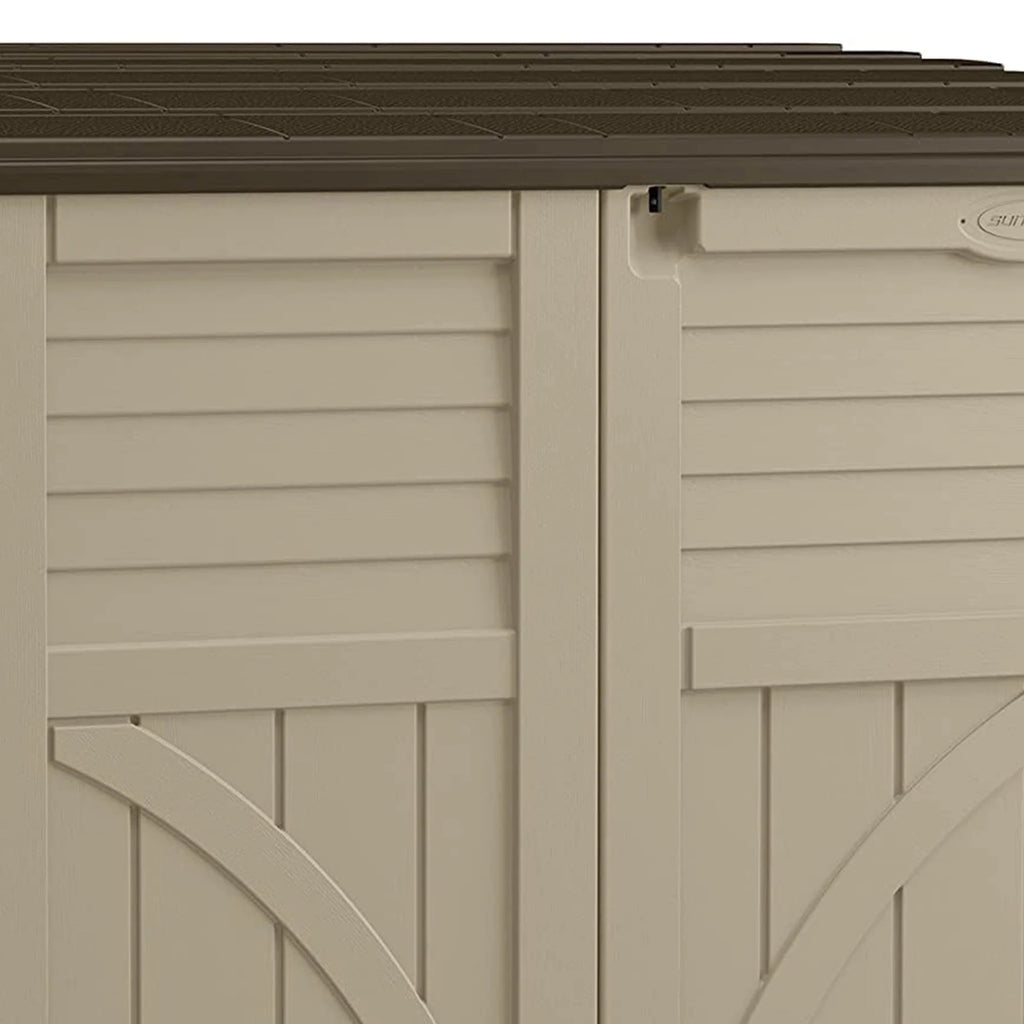 Suncast All-Weather Resin Horizontal Outdoor Storage Shed, 34 Cu. Ft., Taupe