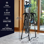 TEETER Inversion Table With Heat And Vibration Cushion, Black - EP-560 Ltd.